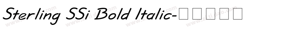 Sterling SSi Bold Italic字体转换